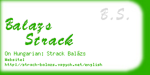balazs strack business card